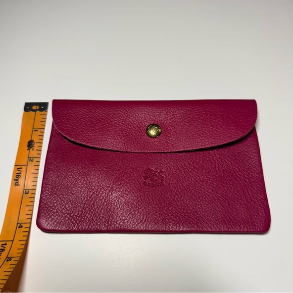 IL BISCONTE Luxury Leather Wallet - NWOT - Raspberry - Picture 5 of 6
